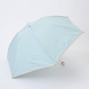 [フルラ]カチオンジャカード×パールリボン ミニ傘　ライトブルー