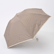 [フルラ]カチオンジャカード×パールリボン ミニ傘　ゴールド