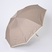 [フルラ]カチオンジャカード×パールリボン　楽折傘　ゴールド