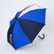 [ポロ ラルフ ローレン]こどもパラソル　カラーコンビ×ビニール&ベアプリント　ショート50cm　ブルー