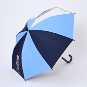 [ポロ ラルフ ローレン]こどもパラソル　カラーコンビ×ビニール&ベアプリント　ショート50cm　ライトブルー