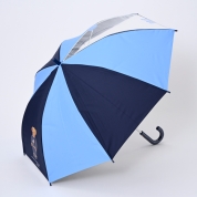 [ポロ ラルフ ローレン]こどもパラソル　カラーコンビ×ビニール&ベアプリント　ショート55cm　ライトブルー