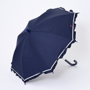 [ポロ ラルフ ローレン]こどもパラソル　フリル&グログラン1ポイントPP　ショート50cm　ネイビー