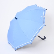 [ポロ ラルフ ローレン]こどもパラソル　フリル&グログラン1ポイントPP　ショート50cm　ブルー