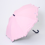 [ポロ ラルフ ローレン]こどもパラソル　フリル&グログラン1ポイントPP　ショート50cm　ピンク