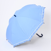 [ポロ ラルフ ローレン]こどもパラソル　フリル&グログラン1ポイントPP　ショート55cm　ブルー