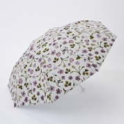 [フワクール]フワクールホワイト　捺染ボタニカル柄　ミニ傘　ピンク