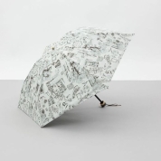 [ビューランス]プリント夢が棲む場所　晴雨兼用傘（折りたたみ傘）　41（ミントグリーン）