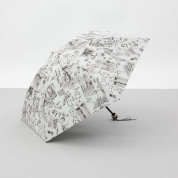 [ビューランス]プリント夢が棲む場所　晴雨兼用傘（折りたたみ傘）　82（トープ）