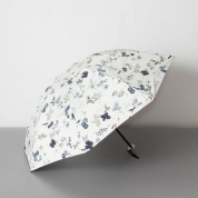 [ジル スチュアート]ボタニカル箔プリント晴雨兼用傘(折りたたみ傘)　35（ブルー）