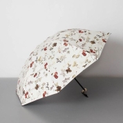 [ジル スチュアート]ボタニカル箔プリント晴雨兼用傘(折りたたみ傘)　65（オレンジ）