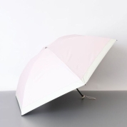 [AURORA（オーロラ）]サマーシールド　バイカラー晴雨兼用傘（折りたたみ傘）　73(ピンク×ホワイト)