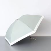 【パスポート優待15％OFF】[AURORA（オーロラ）]サマーシールド　バイカラー晴雨兼用傘（軽量・折りたたみ傘）　41(ミントグリーン×ホワイト)