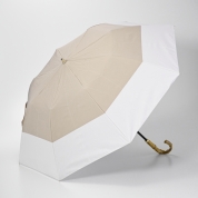 【パスポート優待15％OFF】[M.B.O]雨晴兼用傘 21-335-11224　22 ベージュ×ホワイト