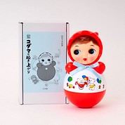 [児玉産業TOY]レトロイラスト入り起き上がり(MO.R1) 赤