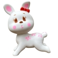 [児玉産業TOY]五型動物シリーズ・アニマルプペ（うさぎ・白）　