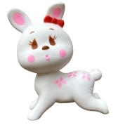 [児玉産業TOY]五型動物シリーズ・アニマルプペ（うさぎ・白）　