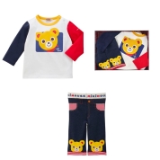 [ミキハウス]長袖Tシャツセット　箱入（14-1122-689）　黄色