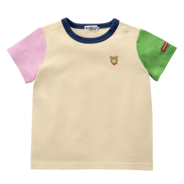 ミキハウスホットビスケッツ］オーバーオール & Tシャツセット（箱入