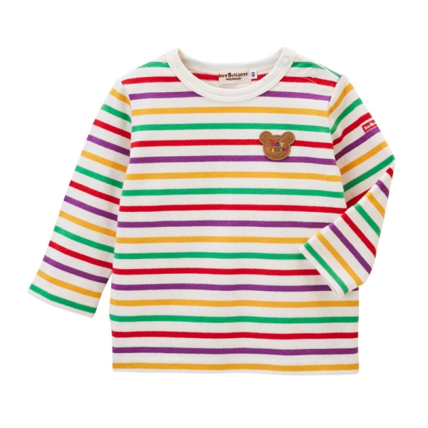 ミキハウスホットビスケッツ］オーバーオール & Tシャツセット（箱入