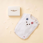 ［ミキハウスホットビスケッツ］ガーゼスリーパー（箱入）　白