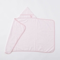 [リボン ハッカ キッズ]フード付きバスタオル　ピンク