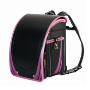 [名入れランドセル]ふわりぃ スーパーフラッシュフィーヴァー ブラック×パールピーチ