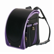 [名入れランドセル]ふわりぃ スーパーフラッシュフィーヴァー ブラック×パールラベンダー