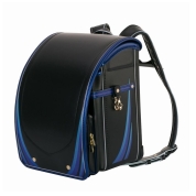 [名入れランドセル]ふわりぃ スーパーフラッシュフィーヴァー ブラック×メタリックブルー