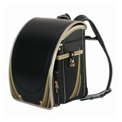 [名入れランドセル]ふわりぃ スーパーフラッシュフィーヴァー ブラック×ゴールド