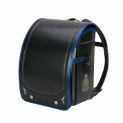 [名入れランドセル]ふわりぃ グランコンパクトWOW！ ブラック×メタリックブルー