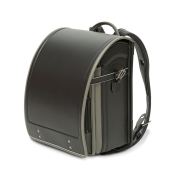 [ランドセル]市川鞄広 HARUTO(ハルト)  黒/モスグレイ