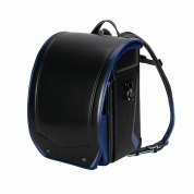 [名入れランドセル]ふわりぃアプラス　ブラック×マリンブルー