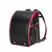 [名入れランドセル]ふわりぃスーパーフラッシュ　ブラック×メタリックレッド