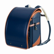 [名入れランドセル]ふわりぃトレーズ　ネイビー×キャメル