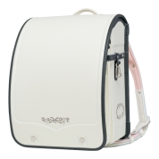 [ランドセル]くるピタ 楽ピタ 安ピカッ 花かざり アイボリー・ブラック