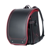 [ランドセル]くるピタ スピードライン ブラック・レッド
