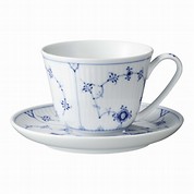 [ロイヤルコペンハーゲン]ブルーフルーテッド プレイン カップ&ソーサー