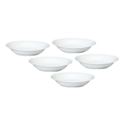 【SALE】ナルミ80周年 [ナルミ(NARUMI)]シルキーホワイト オーバルカレープレート 23cm 5点セット