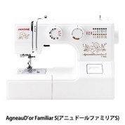 〔ユザワヤ〕 家庭用ミシン本体 『アニュドールファミリアS＋ミシン糸セット (通販限定)』JANOME ジャノメ白