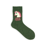 [Tabio]馬ショートソックス　74ダークグリーン