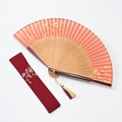 [鳩居堂]扇子 YS1334S 沙羅（珊瑚）