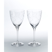 [エルベクリスタル]リーフ ペアワイングラス　