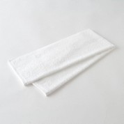 [ホットマン]カラー薄手フェイスタオル ホワイト