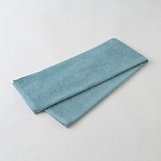 [ホットマン]カラー薄手フェイスタオル ブルーグリーン