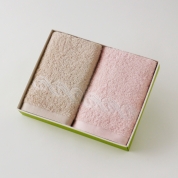 [ホットマン]プレジール厚手フェイスタオル2枚 ギフトセット