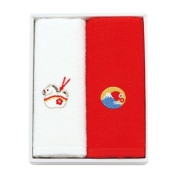 [ホットマン]26福福R26242（ホワイト・レッド2P）　