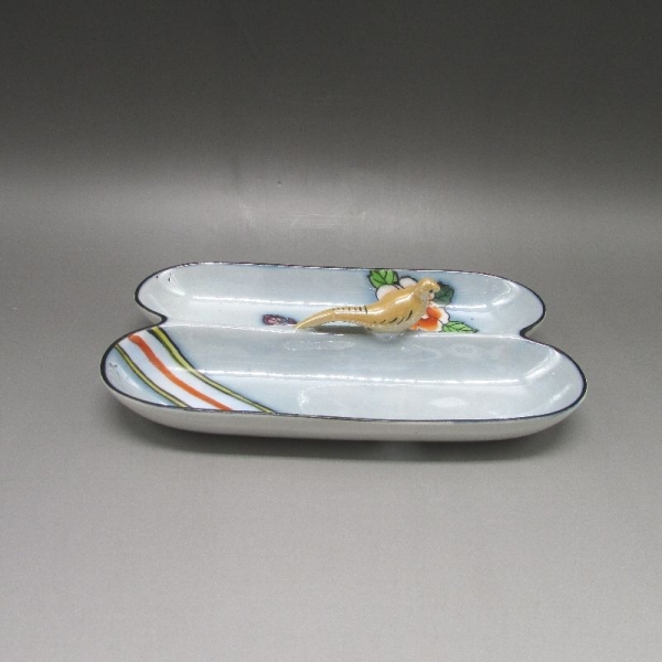 オールドノリタケ]鳥フィギュア付蝶文ペントレー U3038 - 京王ネット