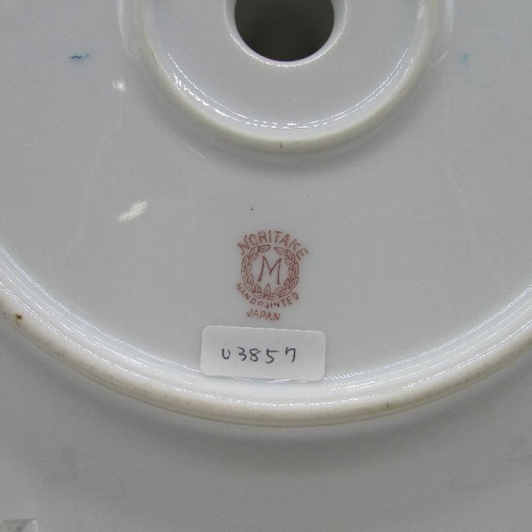 オールドノリタケ]アールデコ桃色花文サービングプレート U3857 - 京王 