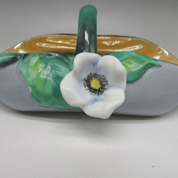 オールドノリタケ]アールデコ花付バスケットボウル U3913 - 京王ネット